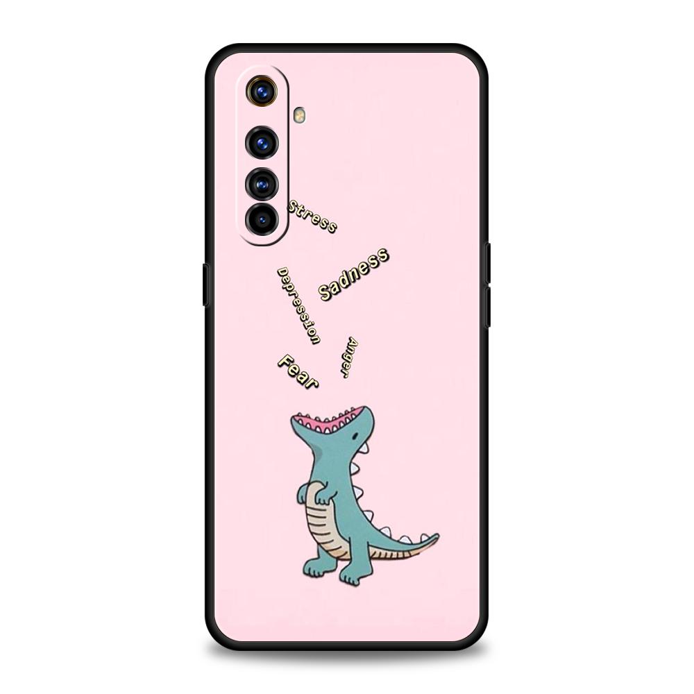 

Dinosaur Phone Case for Realme 8 9 Pro Plus 8i 9i 6 7 GT2 C21 C25 C3 C11 11 Pro 5G Plus Shockproof Silicone Shell Capas Bags TPU Realme 9i