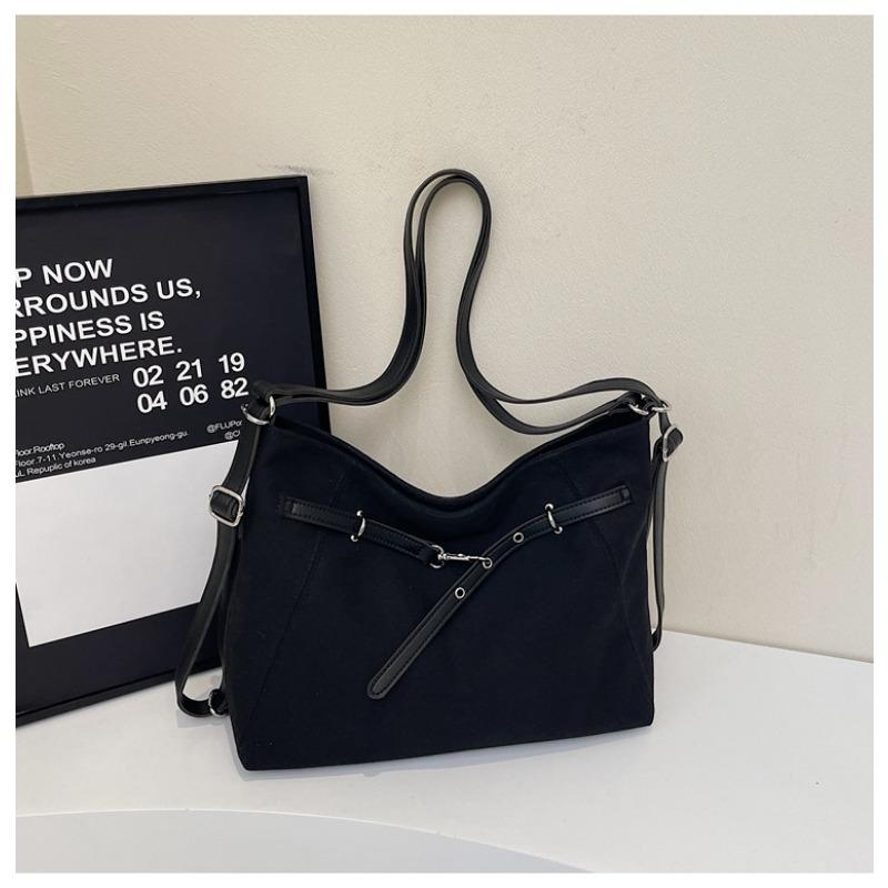 Canvas commuter tote bag women's large-capacity new spring and summer shoulder messenger bag three-purpose backpack