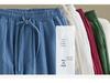Southeast Asia Plus Size Casual Retro Cotton Linen High Waist Wide Leg Pants