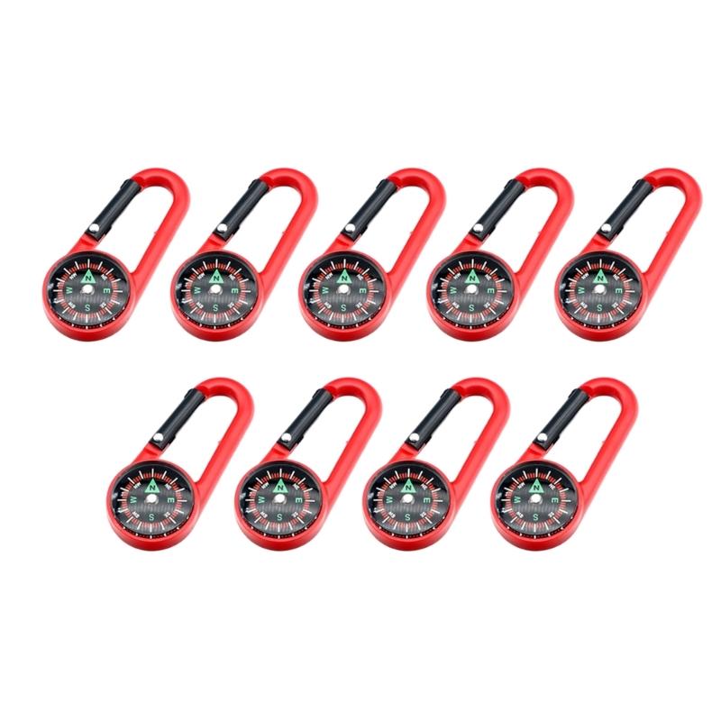 Multifunction Keychain Pocket Outdoor Carabiner Compasses Navigation Tool for Teen Adults Hiking Camping Compasses Portable