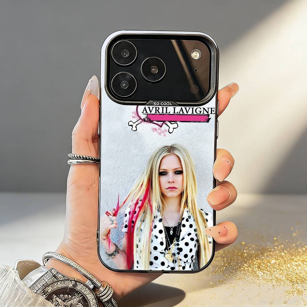 A-Avril L-Lavigne Phone Case For iPhone17,16,15,14,13,12,11,Pro,MAX White Matte Shockproof Cover