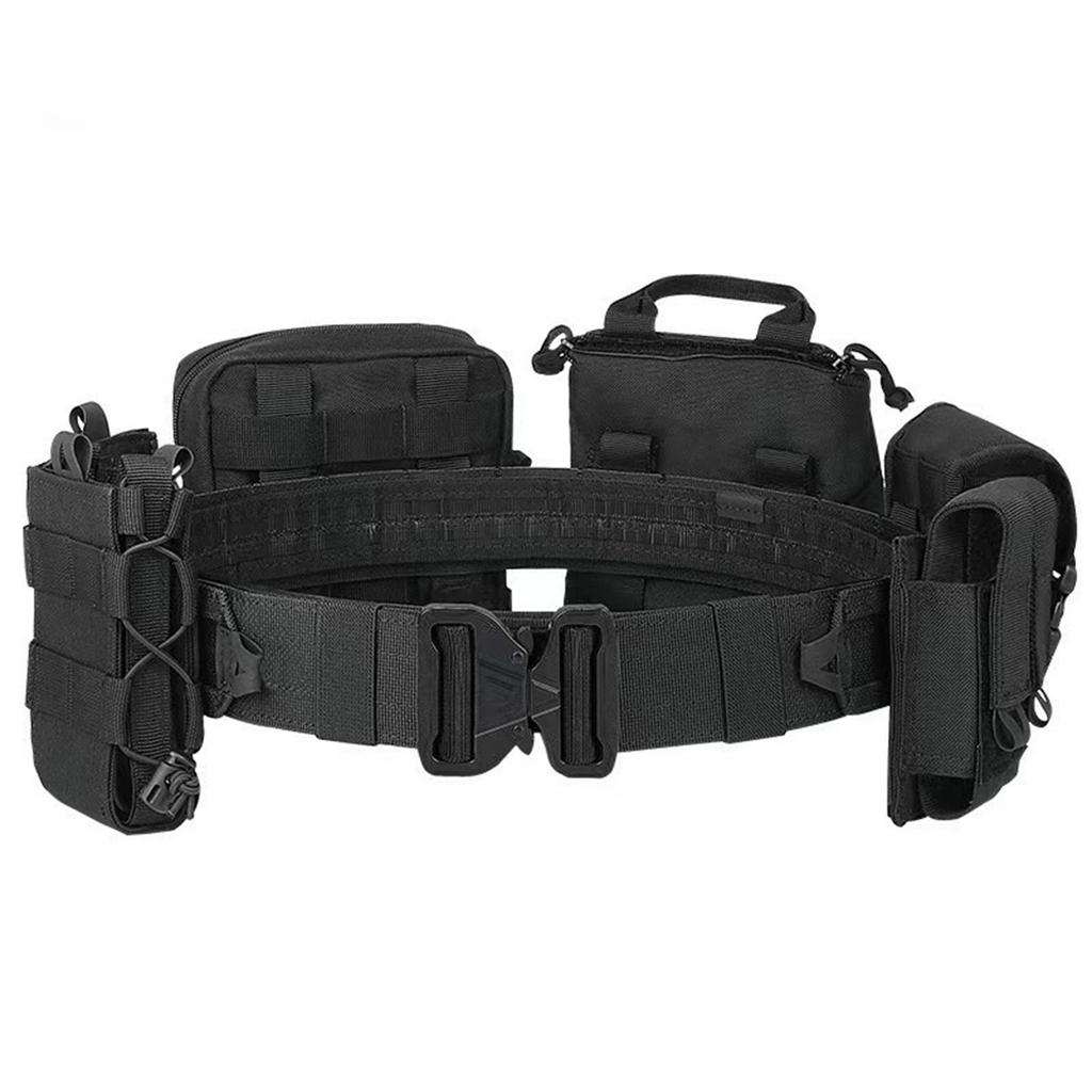 Outdoor  Patrol Set – Multi-Functional 8-Piece Kit with Detachable Adjustable Duty Waist Belt &  Gear