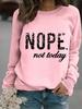 American European Cross Border Fashion Casual Women Long Sleeve Printed Slogan Sweatshirt
