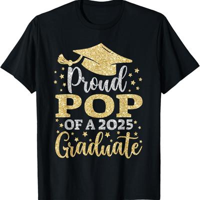 Pop Senior 2025 Proud Pop Of A Class Of 2025 Graduate T-Shirt