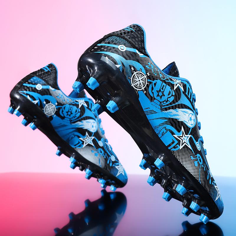 31-44 Boys Leather  Football Boots Men's Professional Artificial Turf Training Football Boots for Girls