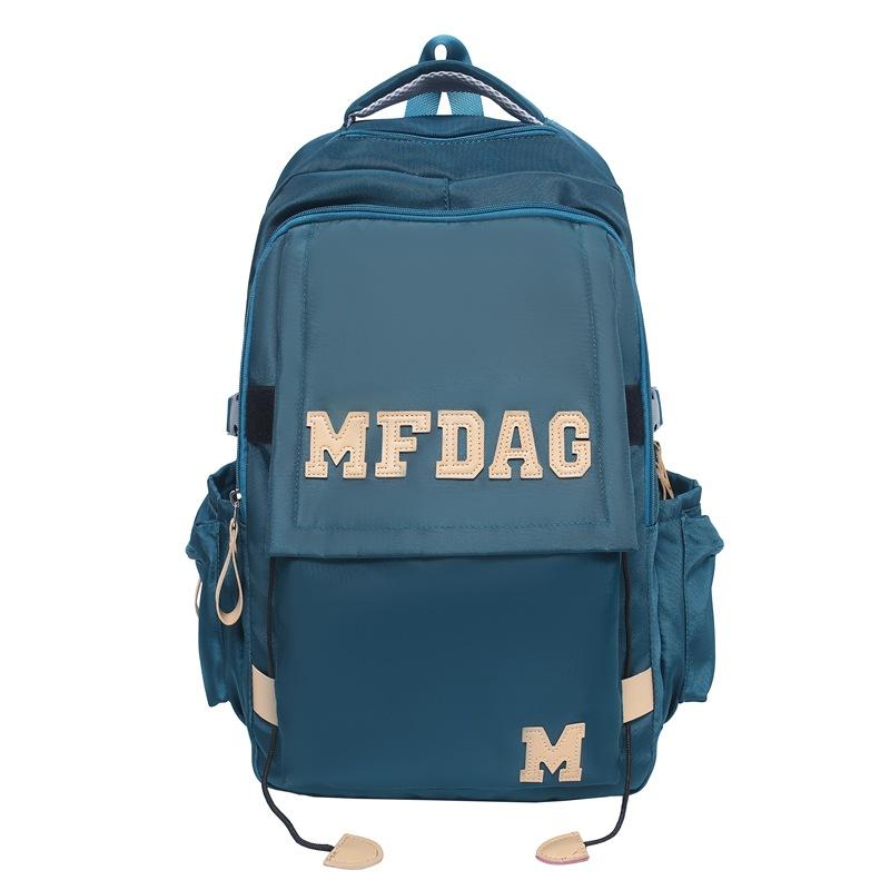 Junior High School Student Schoolbag Girl's Large Capacity Backpack Men's Letter Backpack