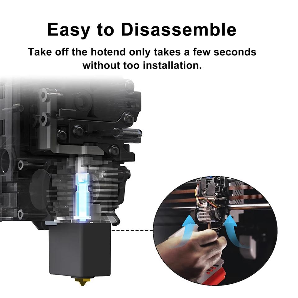 3D Printer Parts for Anycubic Kobra S1 Combo Hotend Kobra S1C Hot End Kit Nozzle 0.2 0.4 0.6 0.8mm Hotend Thermistor Kobra S1