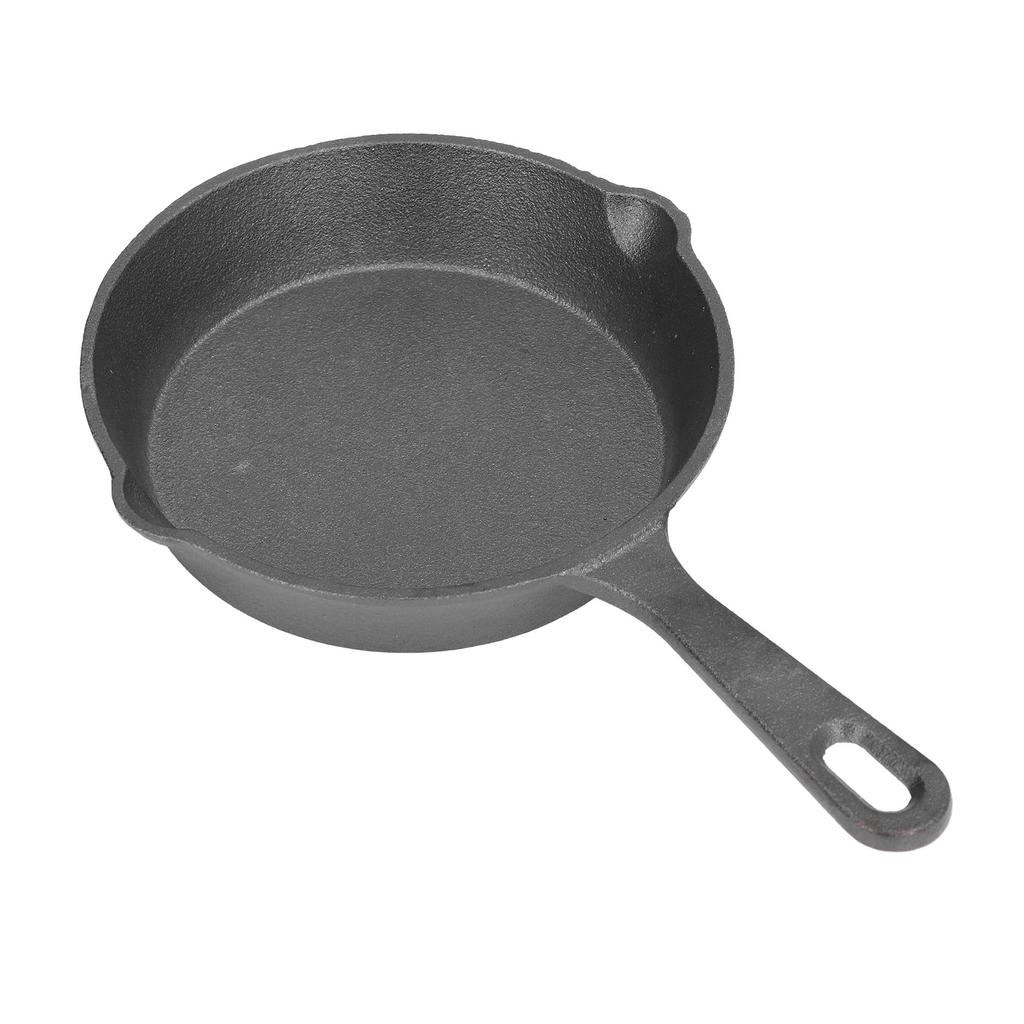 14CM Diameter Cast Iron Mini Frying Pan Flat Bottomed Non Stick Frying Pan for Household Kitchen