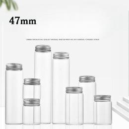 6pcs Cork 47mm Glass Bottle Mini Candy Jar Test Tubes Flower Powder Storage Container Bottles Borosilicate Holder Wish Wishing