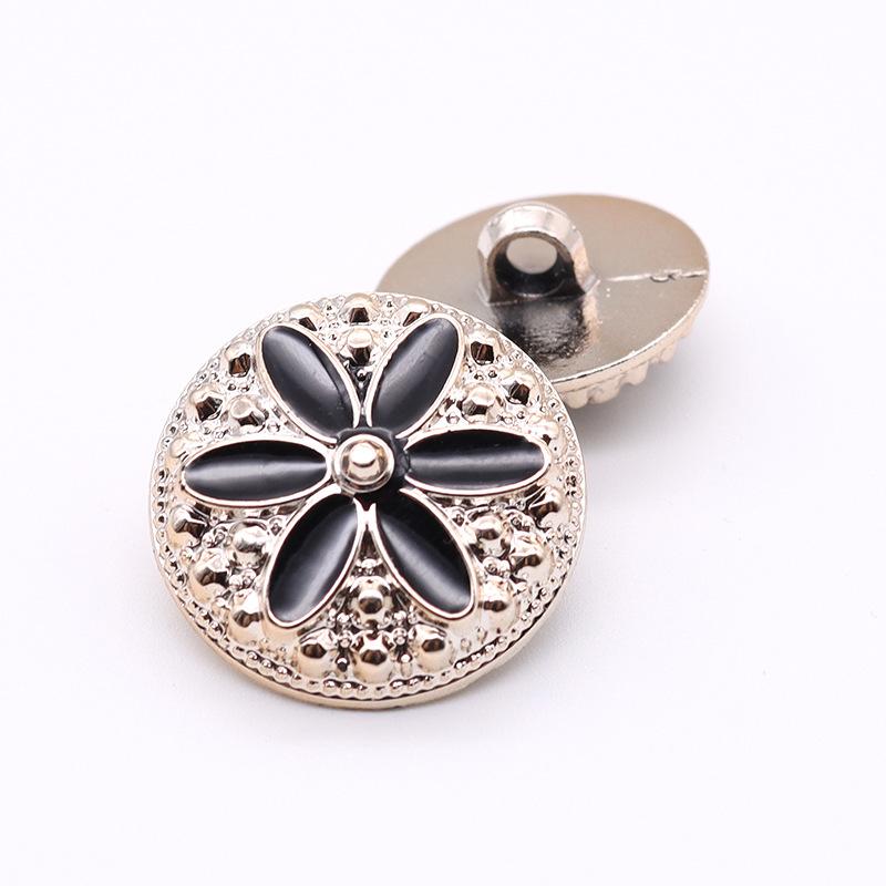 High-End Pearl Plastic Buttons, Women'S Clothes Coat Coat Buttons, Versatile Oil Round Decorative Buttons