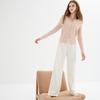 Sancai Women's 2024 Winter Chenille High-Waist Wide-Leg Pants