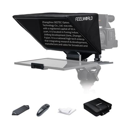 FEELWORLD TP16 16 Zoll Faltbarer Teleprompter für DSLR-Kamera, Tablet, Smartphone mit Fernbedienung