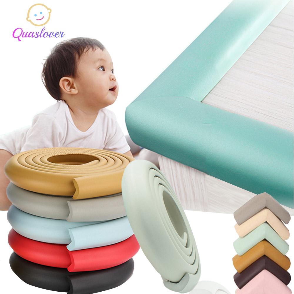 Green Table Protector Bumper 2M Kids Baby Safety Rubber Bumper Strip Table Edge Safe Corner Guard Proofing Corner Guards Soft Foam Corner Cushion Bumper for Furniture at Home /& Nursery