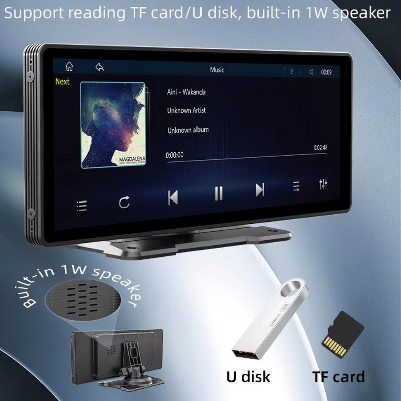 Car Radio Wireless Carplay & Android Auto 10.26inch Touch Screen Multimedia Bluetooth USB TF FM Radio Autoradio MP5 Player