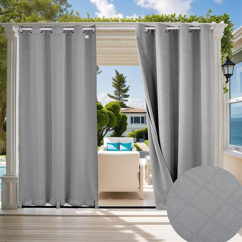 Outdoor Perforated Curtains Waterproof Blackout Curtains Finished Perforated Curtains Embossed Curtains Perforated Curtains