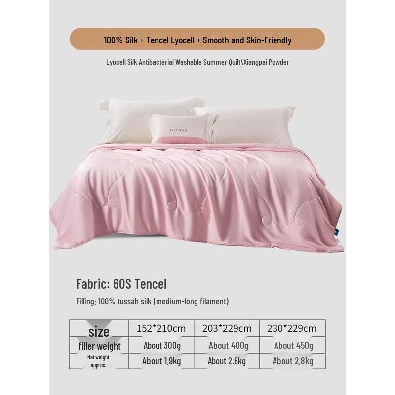 FUANNA 60s Tencel Silk-Filled Summer Quilt