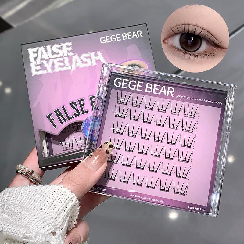 36 Clusters Girl Group Glue-free False Eyelashes, Light And Natural Curling Self-adhesive For Daily Makeup Upper Eyelashes
