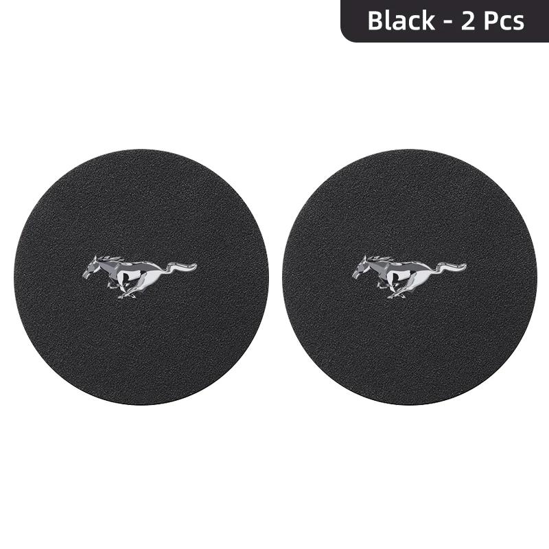Car Sticker Car Coaster Water Cup Slot Non-Slip Mat Suede Pad Accessories For Ford mustang Shelby GT GT500 GT350 Convertible Mac