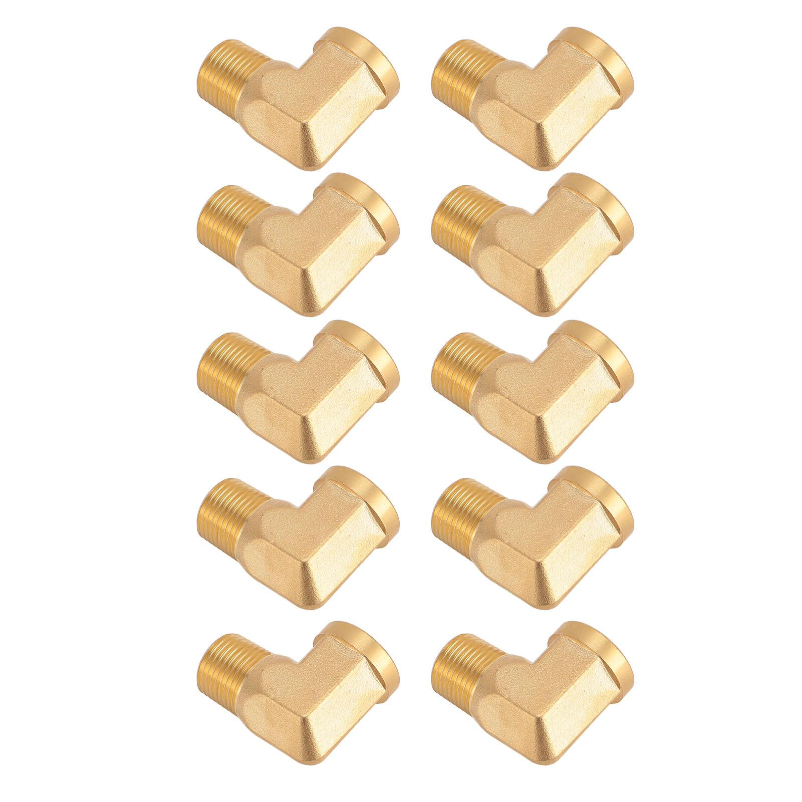 

10PCS Hose Elbow Connector Solid Brass 38in NPT Male to Female 90 Degree Garden Hose Elbow Adapter