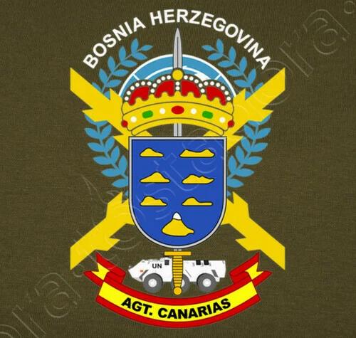 Bosnien Herzegowina Agt Kanaren UN Spanische Armee T-Shirt 100% Baumwolle Rundhals Sommer Kurzarm Freizeit Herren T-Shirt Größe S3XL