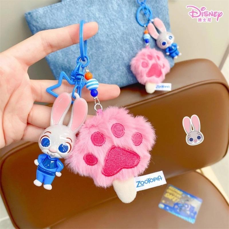 Disney Zootopia 2 Keychain Pendant Cat Claw Series Judy Nick Cartoon Cute Character Toy Backpack Bag Pendant Ornament Doll Gift 1pcs