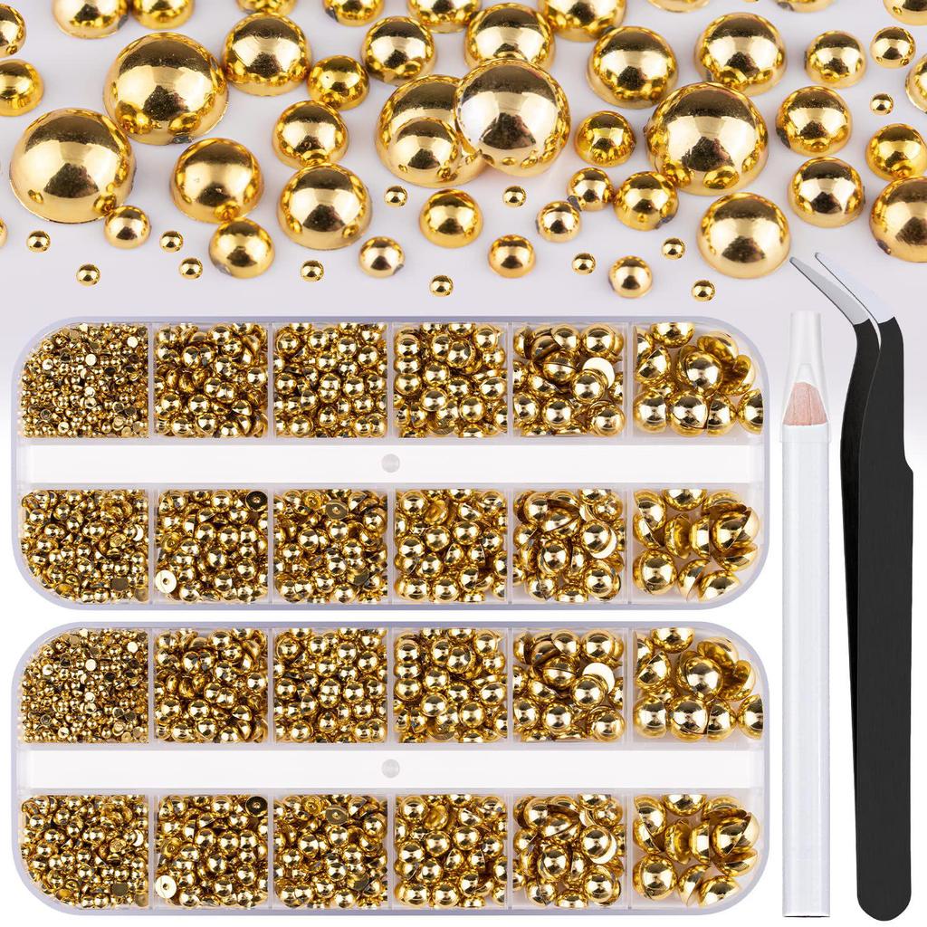 Flat Back Pearl & Rhinestone Face and Nail Art Stickers