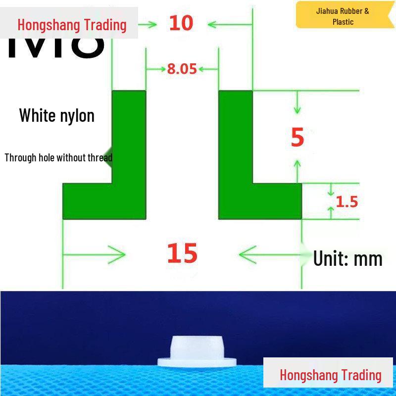 Step T-Shaped Nylon Insulating Bushing Washer, M3-M35 Thread Protection Spacer