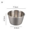 Stainless Steel Sauce Cup Round Dipping Tomato Condiments Bowl Kitchen Accessory