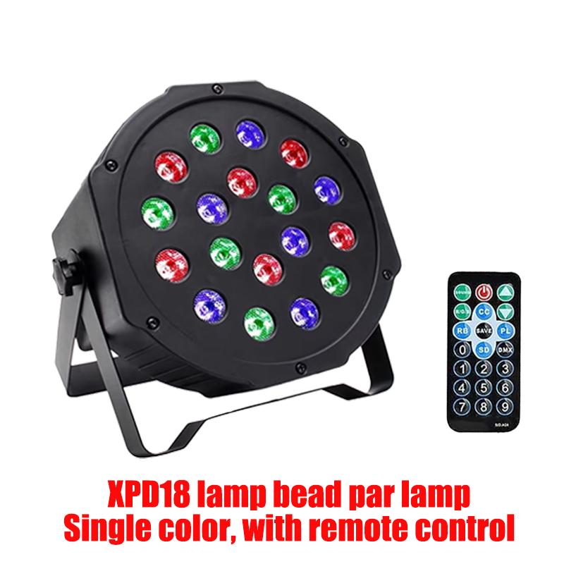 Colorful 18 LED Par Light RGB Stage Light DMX512 with Remote Control Sound Activated Party Lighting for Home Bar Event Show