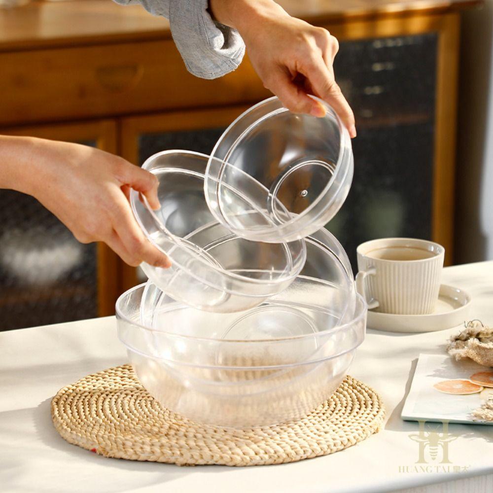 Thick Dessert Bowl Transparent Fruit Bowl Multipurpose Acrylic Salad Bowl  Kitchen