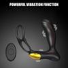 Vibrators with Dual Ring, Silicone Sex Toy Men with Dual Motors, 10 Vibration Modes and Remote Control, Butt Plug, Prostate Stimulator for Men