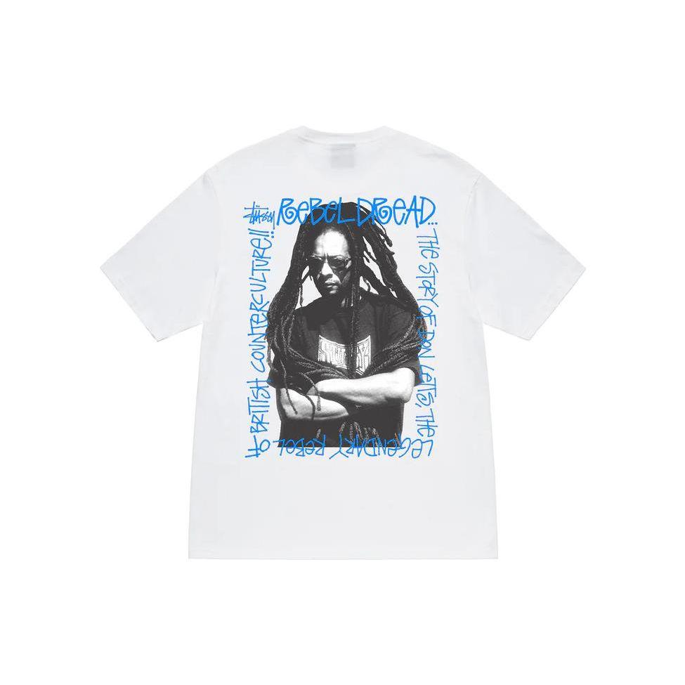 Stussy FW22 Character Graphic Print Crew Neck Short Sleeve American Vintage T-Shirt Men Tops White 3903787