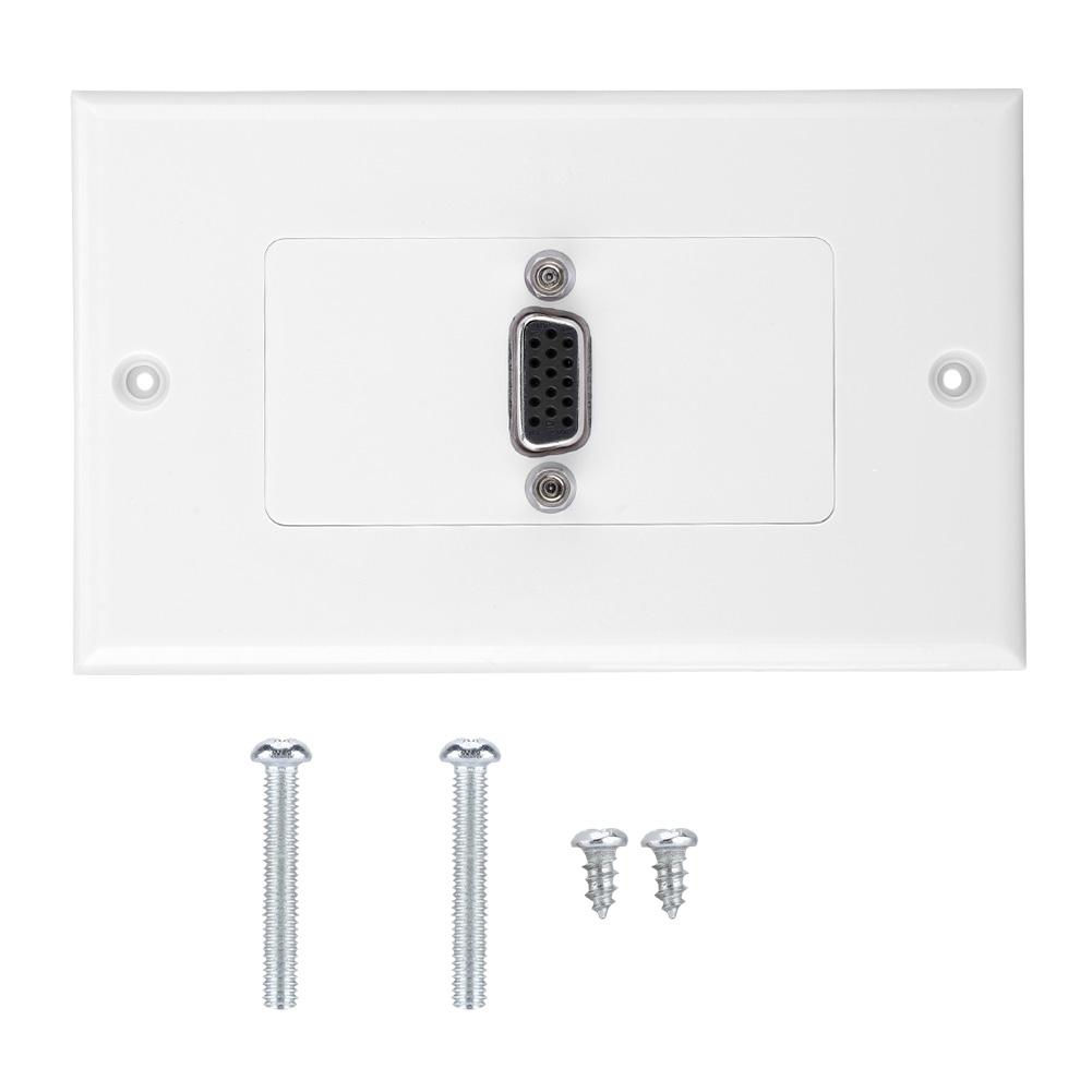 

VGA Socket Wall Mount Panel Adapter Wall Socket ABS Material