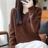 Damer Strikket Hettegenser 100% Ull Genser MODERN NEW SAGA Vinter Strikket Pullover Genser Myke Varme Ullgensere Jumper Strikket Topp