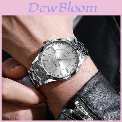 Quartz Mens Watch With Luminescent Dial Calendar Business Style For Adults