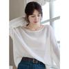 ITISF4 Women's Spring Loose Knit Round Neck Top