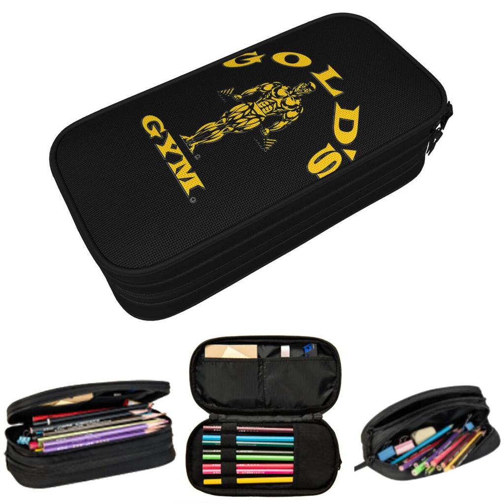 Golds Gym Classic Pencil Case for Students School Pen Box Pencil Bag Stationery Supplies Pen Holder Bag