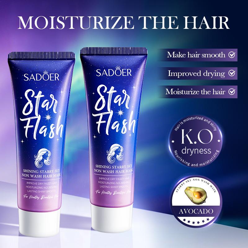 Bright Star Leave-in Hair Mask 80g Moisturizing and Hydrating Hair Nutrition Conditioner Skin Care Products