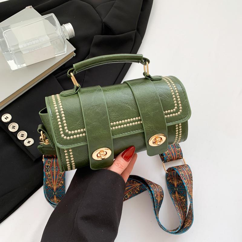 Retro Handbag Tubular Bag Simple Women's Commuter Shoulder Bag Fashion Trendy Crossbody Bag Minimal Tote Bag