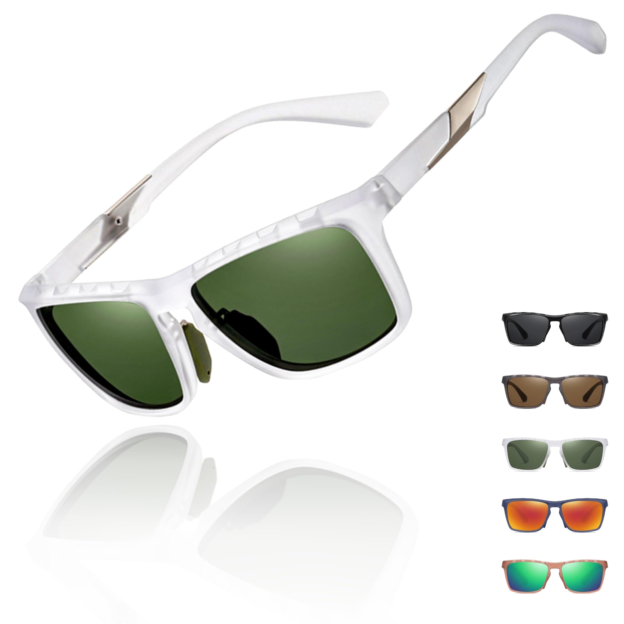 

M2Ma Sports Эксклюзив Amazon TAC Поляризованные УФ Вентилируемые Прочные TR90 с Ремешком Мужские Солнцезащитные Очки, Бренд, Линзы, Защита, Оправа, Линзы, (зеленый) зелёный