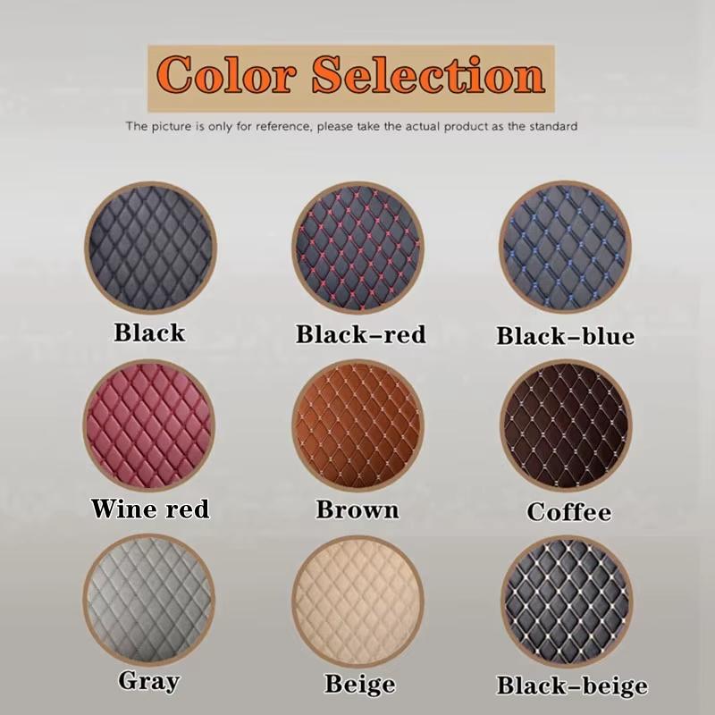 5pcs Car Floor Mats - Full Coverage Front/Reverse Mats, Easy-To-Clean PU Leather WaterproofLeather Auto Floor Liners For Cars