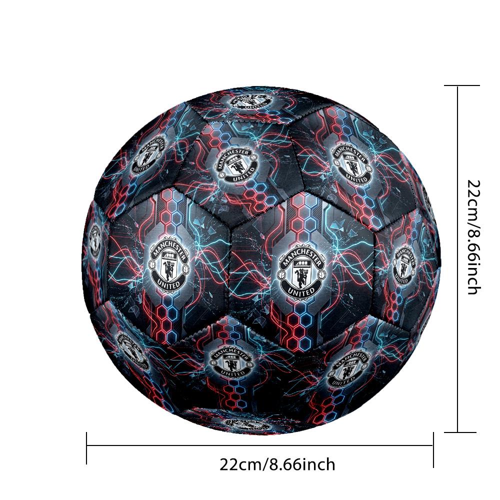 Pallone da calcio tema Manchester United Taglia 5 Pallone da calcio Tocco Morbido Pallone da calcio per Allenamento Professionale per Sport all'Aperto