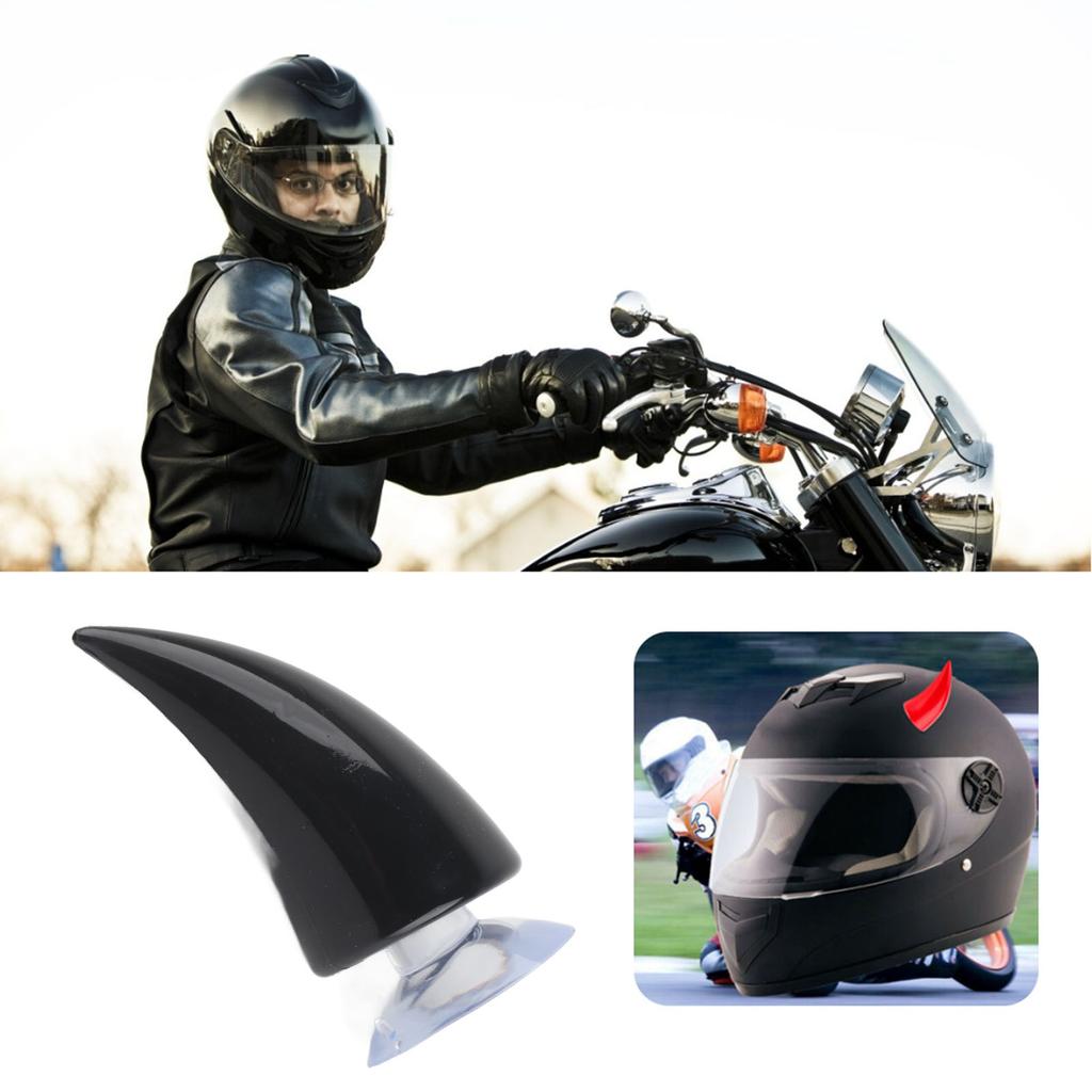 Motorcycle Helmet Devil Demon Horn with Sucker Decoration AccessoriesBlack