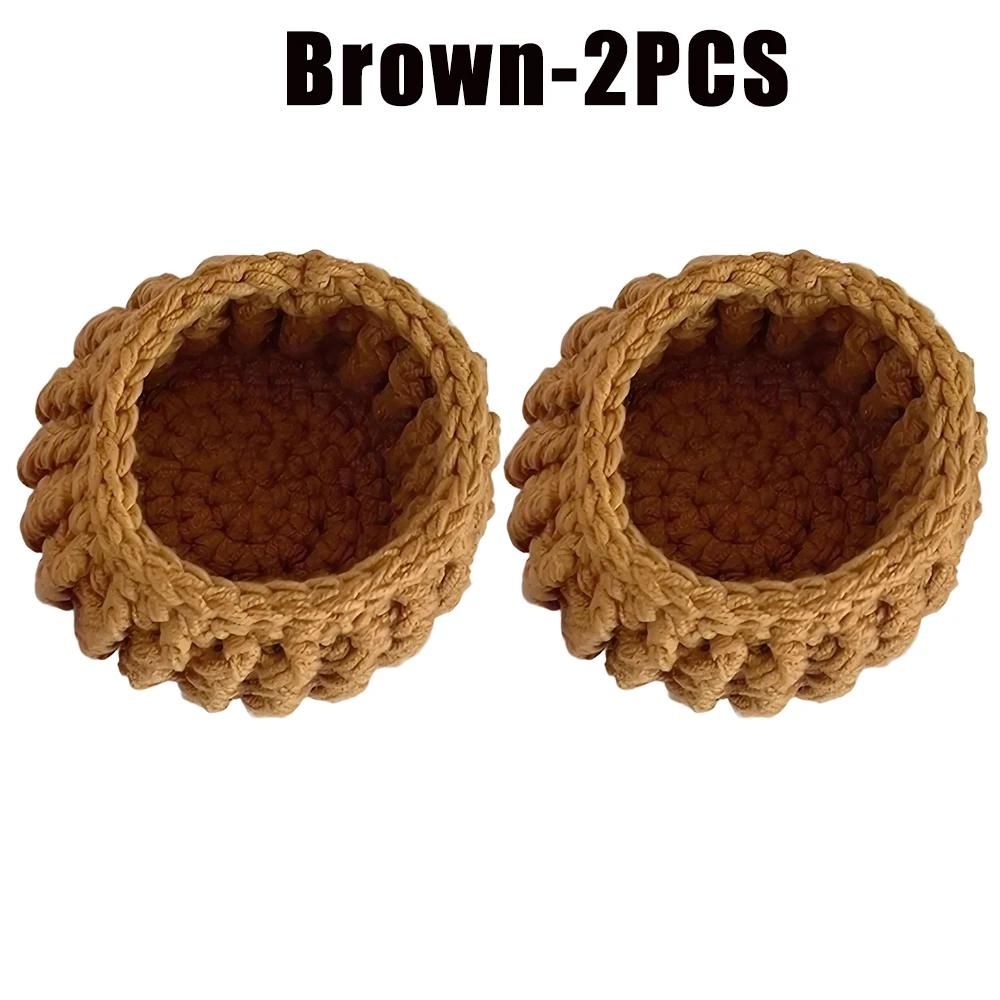 Hand Held Rose Bouquet Coasters Handmade Wool Crochet Cups Transformed Into Creative Birthday Gift Flower Coasters