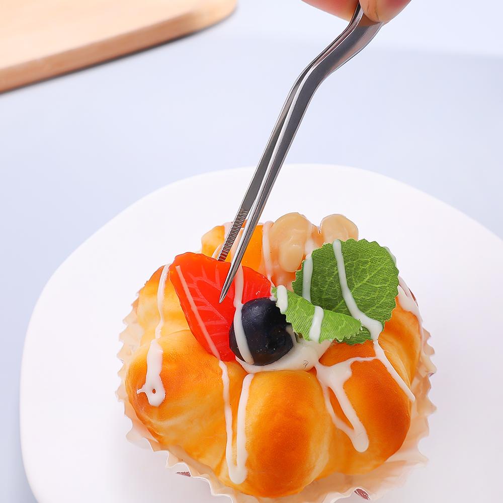 1pcs Stainless Steel Kitchen Barbecue Tweezers, Food Clip Portable Picnic Cooking Tool, Bar Kitchen Specific Clip