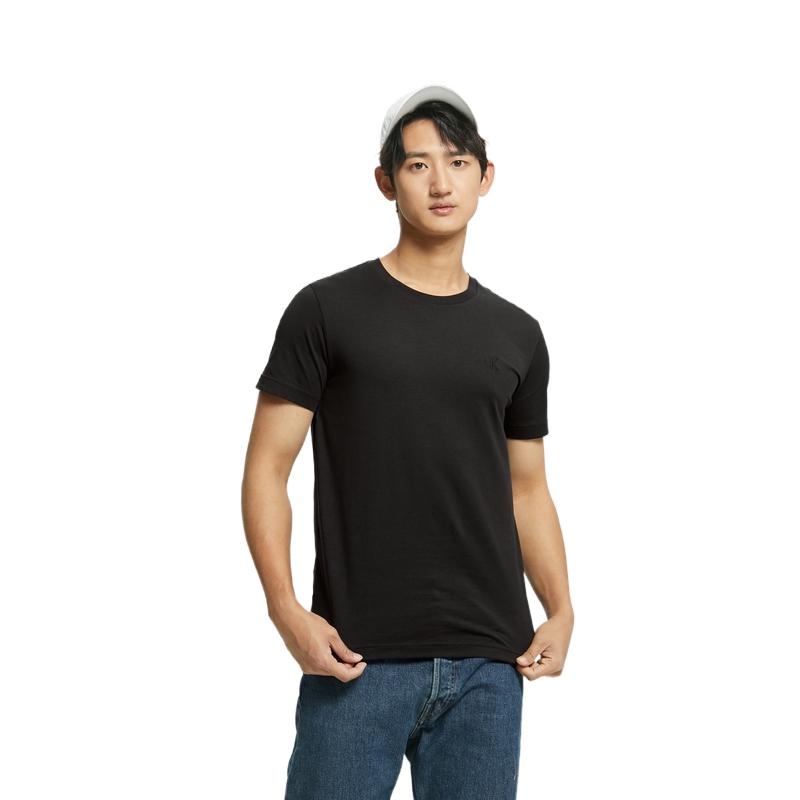 Calvin Klein Logo Casual Round Neck Breathable Short Sleeve T-Shirt Men Tops Black J320986-BEH