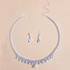 Elegantes Strass Quasten Schmuckset: Brautschmuck-Set Halskette & Ohrringe für europäische und amerikanische Bankette