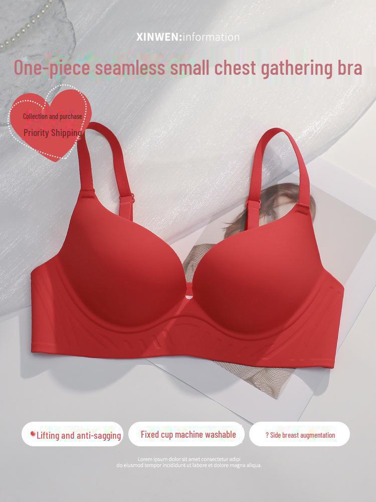 Girls' One-Piece Seamless Underwear Set with Supportive Bra