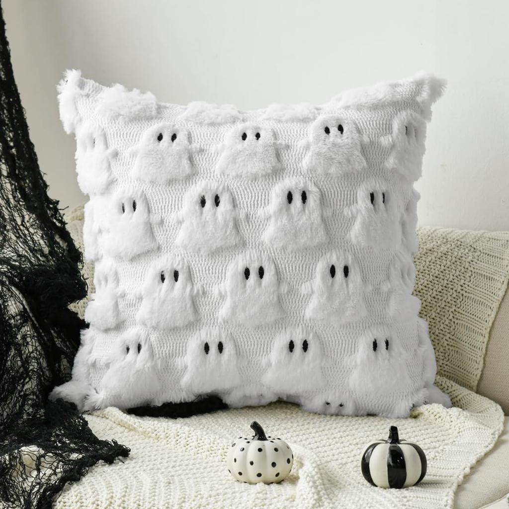 Halloween Printed Pillowcase Square Pillowcase Sofa Pillowcase No Core Comfortable Pillowcase