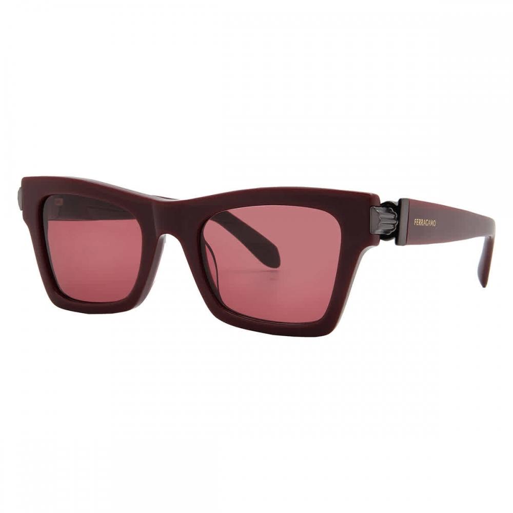 Salvatore Ferragamo Ferragamo Burgundy Cat Eye Ladies Sunglasses Sf2013s 606 52 Multi